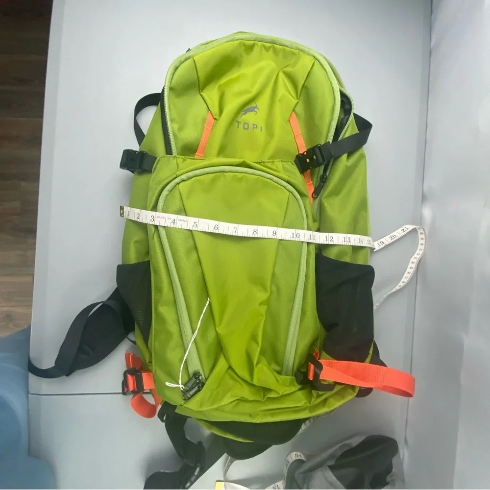 TOPI Outdoor Adventure Green Multi-Compartment Rugged Hiking Backpack Bag